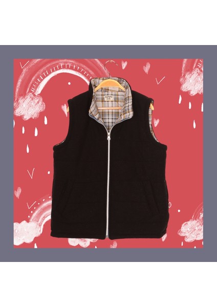 Çocuk Siyah Polar Yelek