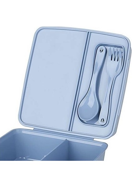 Luna 3 Bölmeli Çatal Bıçaklı Beslenme Kabı - Diyet Kabı - Çatal Kaşıklı modelleri