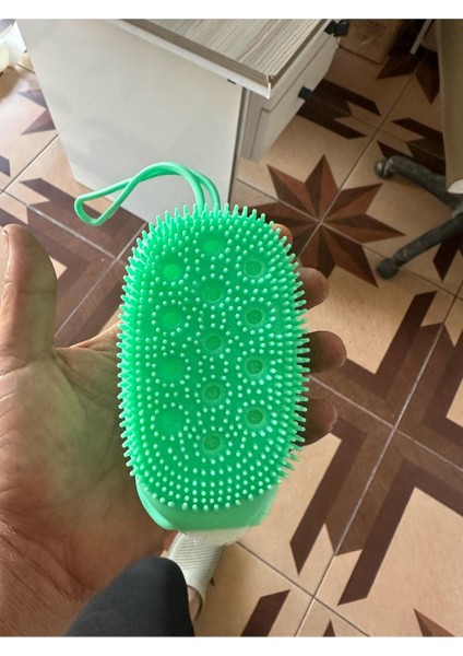 Banyo Hamam Lifi Silikon Sünger Hazneli Vücut Kesesi Masajlı Yumuşak Banyo Kesesi Çok Renkli 1 Adet modelleri