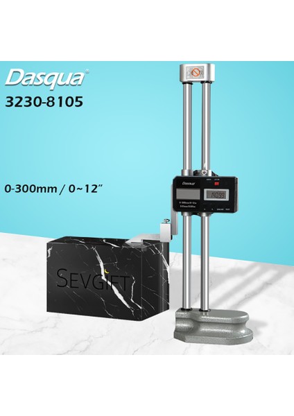 Dasqua 3230-8105 Çift Sütunlu Dijital Mihengir 300 mm fiyatları