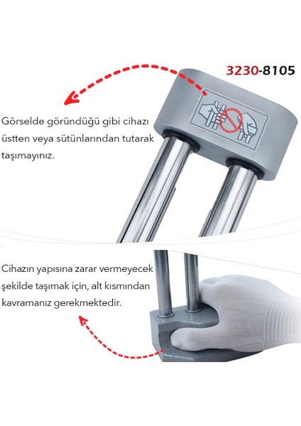 Dasqua 3230-8105 Çift Sütunlu Dijital Mihengir 300 mm fırsatları