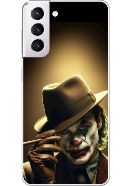 Samsung Galaxy S21 Uyumlu Şeffaf Kılıf Joker Tasarımlı