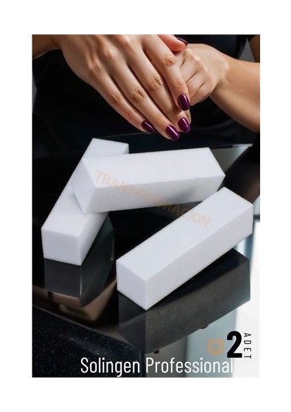 Winwinstore Tırnak Törpü 4 Yüzey Blok Sünger Solingen Professional 3 Adet