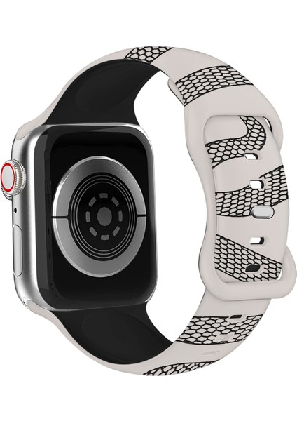Apple Watch 10 42MM 6-7-8-9-Se Uyumlu 38-40-41MM Uyumlu Yılan Desenli Silikon Kordon fiyatları