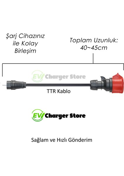 Elektrikli Araç Şarj Cihazı Trifaze Monofaze Dönüştürücü - Ev Tipi Priz Için