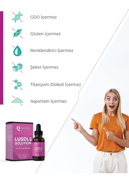 Lugols Solution % 2 Iyot Damla 20 ml - 3 Adet
