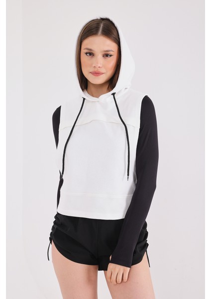 Relay Kadın Kapüşonlu Spor Yelek Beyaz fırsatları
