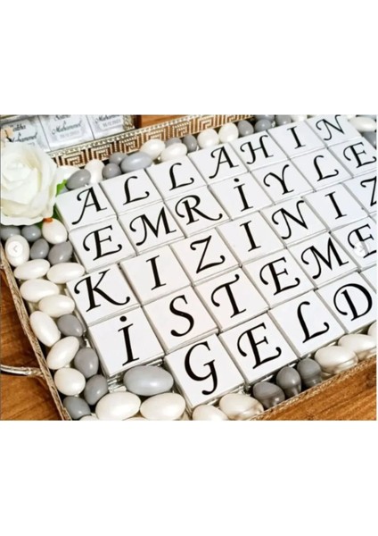 Allahın Emriyle Kızınızı Istemeye Geldik Isteme Etiketi Harf Etiket 40 Adet Kesilmemiş