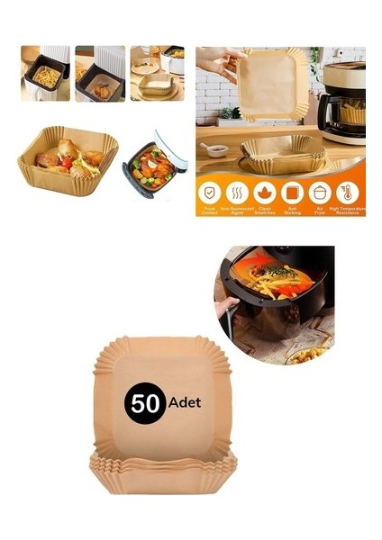 Airfreyer Fritöz Kağıdı Kare Xl / Xxl 50'li