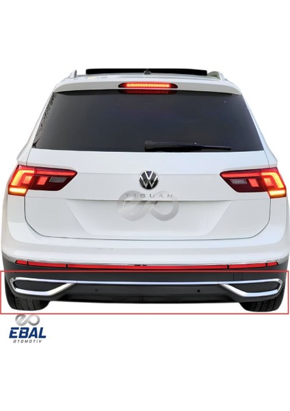Vw Tiguan Krom Egzoz Görünümü Difüzör 3 Prç. 2020 ve Üzeri Paslanmaz Çelik
