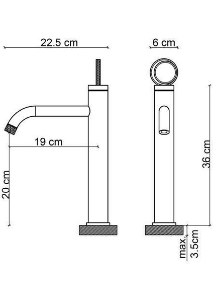 Yüksek Lavabo Bataryası (Krom) FK-4021 fiyatları