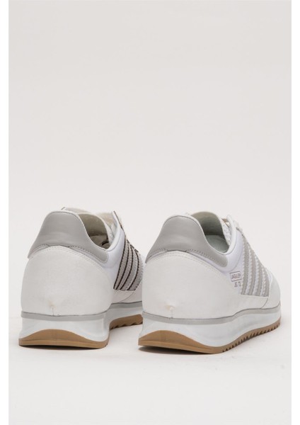 Erkek Günlük Rahat Taban Yumuşak Hafif Sneaker Bağcıklı Spor Ayakkabı Beyaz - Buz