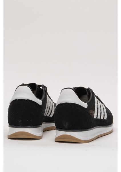 Erkek Günlük Rahat Taban Yumuşak Hafif Sneaker Bağcıklı Spor Ayakkabı Siyah - Beyaz fırsatları