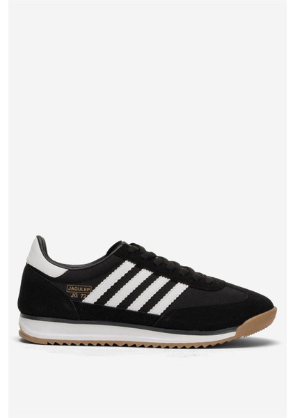 Erkek Günlük Rahat Taban Yumuşak Hafif Sneaker Bağcıklı Spor Ayakkabı Siyah - Beyaz