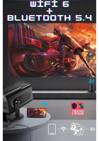HCY320 Pro 15000+ Retro Arcade Oyunlu Kumandalı Android Tv Projektör Projeksiyon Cihazı fırsatları