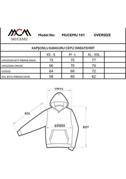 101 Kapşonlu Sweatshırt Oversıze