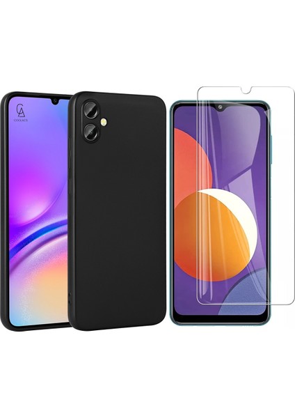 Samsung Galaxy A06 ile Uyumlu Kılıf Soft Yumuşak Telefon Kılıfı ve Temperli Cam Ekran Koruyucu