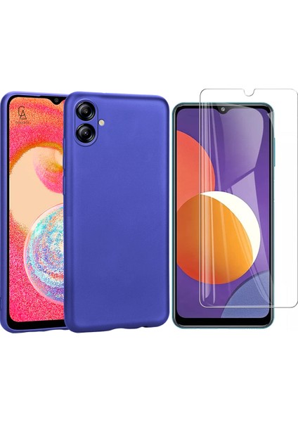 Samsung Galaxy A06 ile Uyumlu Kılıf Soft Yumuşak Telefon Kılıfı ve Temperli Cam Ekran Koruyucu