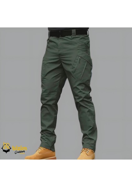 Ithal Yazlık Likralı Su Geçirmez Tactical Pantolon Ünisex Haki Renk -Waterproof fırsatları