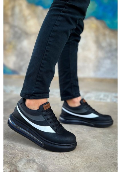 SHO172 Bağcıklı Balon Taban Ariosa Rrt Erkek Ayakkabı Sıyah