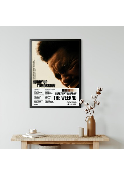 The Weeknd - Hurry Up Tomorrow Albüm Spotify Çerçeveli Poster Tablo