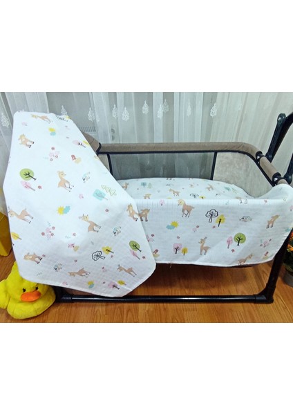 3 Adet Çok Amaçlı (Ceylan-Fil-Gökkuşağı) 80X75 cm Müslin Örtü modelleri