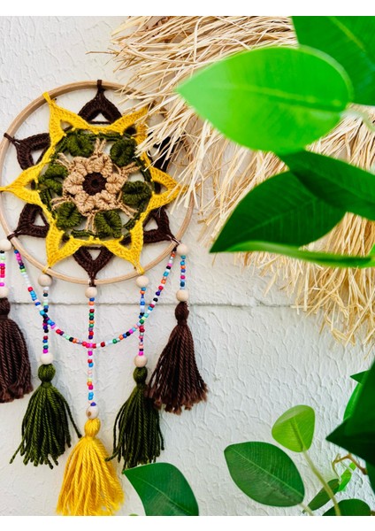 Nazarlık Düşkapanı Nazar Boncuğu Rüya Tutucu Kapı Süsü Duvar Süsü Dreamcatcher Mandala