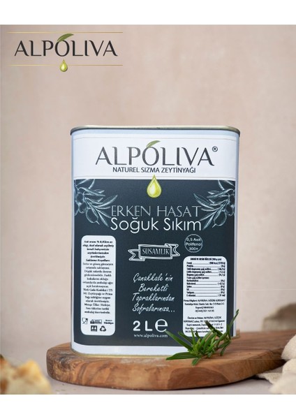 Erken Hasat Soğuk Sıkım Naturel Sızma Zeytinyağı 2 lt