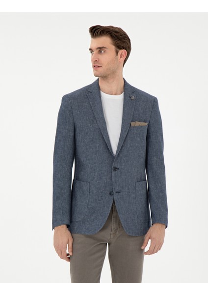 Erkek Lacivert Ex. Slim Fit Ceket 50302432-VR033
