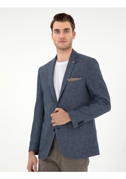 Erkek Lacivert Ex. Slim Fit Ceket 50302432-VR033