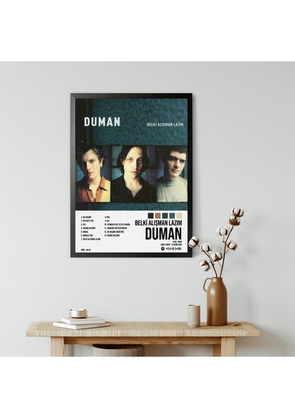 Duman - Belki Alışman Lazım Albüm Spotify Çerçeveli Poster Tablo modelleri