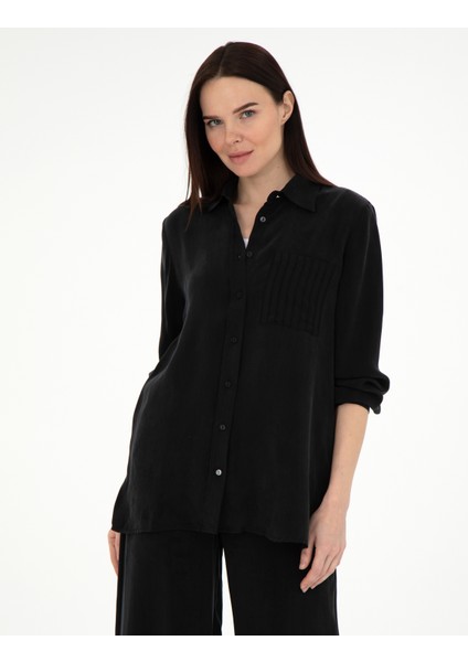 Kadın Indigo Comfort Fit Uzun Kollu Gömlek 50305757-VR028