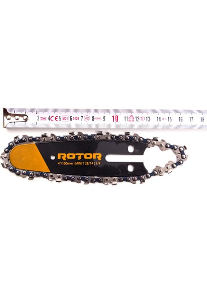 6" Set Pala + Zincir 1/4 Mini T37 - 18 Diş