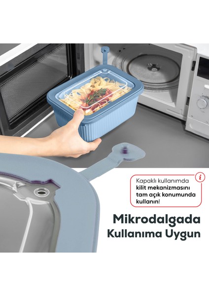 12'li Vip Dikdörtgen Mikrodalga ve Difrize Uygun Saklama Kabı Seti Mavi 4X(1750,1050,600 Ml) indirimleri