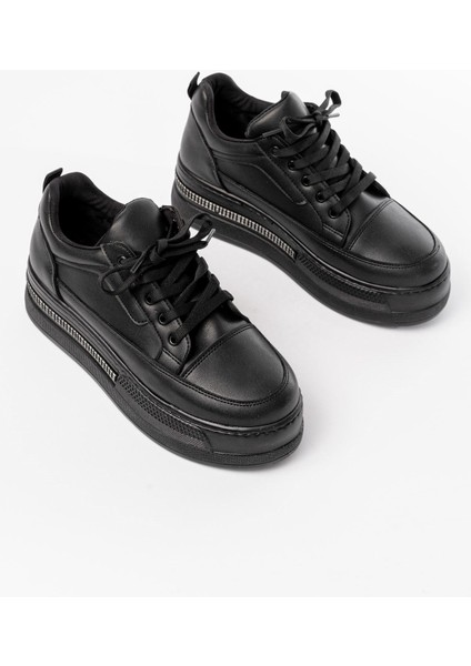 FLN-1999 Bağcıklı Taban Taş Aksesuarlı Günlük Spor Ayakkabı fırsatları