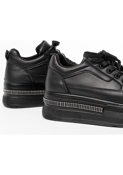 FLN-1999 Bağcıklı Taban Taş Aksesuarlı Günlük Spor Ayakkabı indirimleri