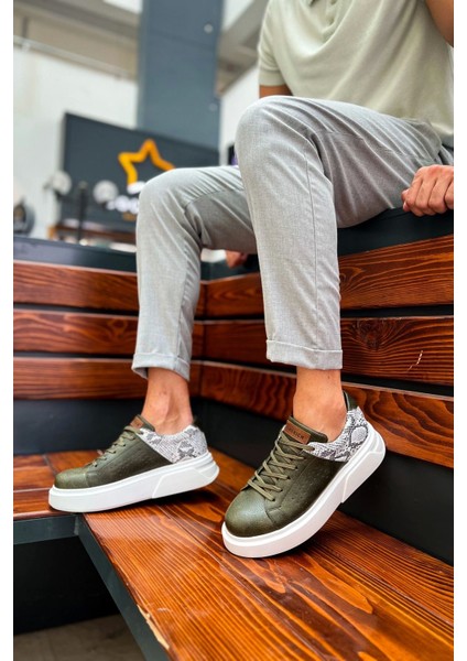 SHO145 Bağcıklı Yüksek Taban Cbt Sauerbergg Erkek Ayakkabı Hakı