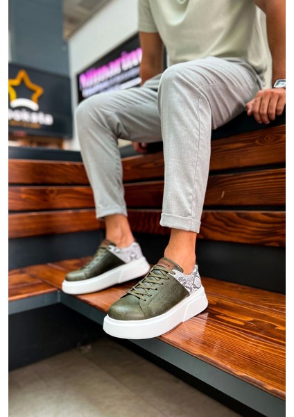 SHO145 Bağcıklı Yüksek Taban Cbt Sauerbergg Erkek Ayakkabı Hakı modelleri