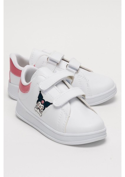 Çocuk Kuromi Baskılı Cırtlı Unisex Spor Ayakkabı BEYAZ - PEMBE fiyatları