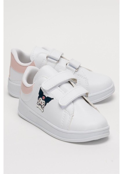 Çocuk Kuromi Baskılı Cırtlı Unisex Spor Ayakkabı BEYAZ - PUDRA fiyatları