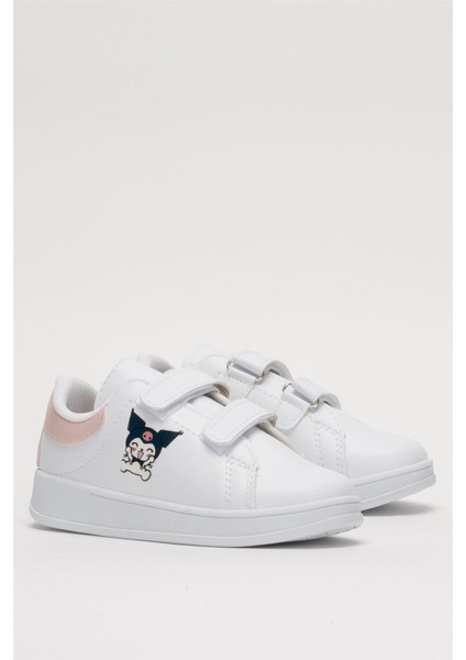 Çocuk Kuromi Baskılı Cırtlı Unisex Spor Ayakkabı BEYAZ - PUDRA modelleri