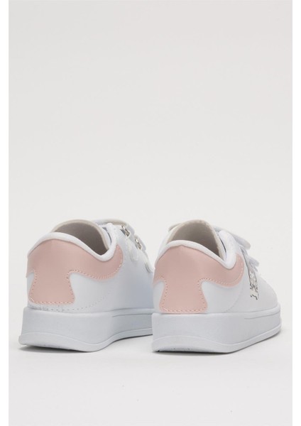 Çocuk Kuromi Baskılı Cırtlı Unisex Spor Ayakkabı BEYAZ - PUDRA fırsatları