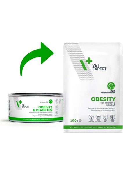 Obesity Diabetic Kedi Yaş Maması 100 gr 12 adet