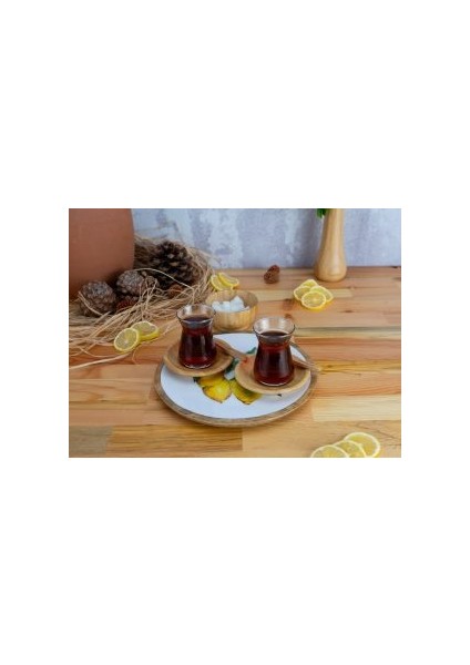 Kangura - Yuvarlak Tepsi Limon Küçük