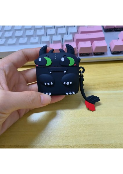 Airpods 4. Nesil (2024) Uyumlu Silikon Sevimli Cartoon Figürlü Kılıf