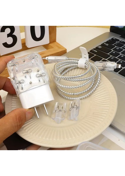 iPhone 18 / 20W Uyumlu Şarj Başlık Kablo Koruyucu ve Spiral Kablo Koruyucu mini Kurdela indirimleri