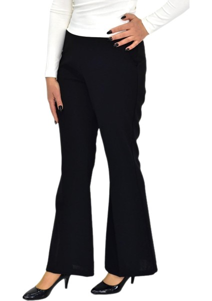 Kadın Ispanyol Paça Beli Lastikli Kumaş Pantolon BGL-ST04321 fiyatları