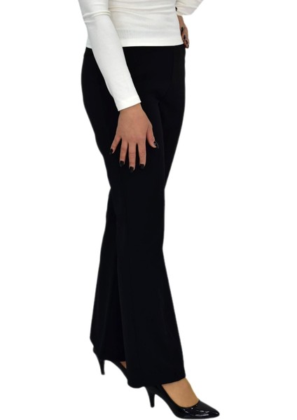 Kadın Ispanyol Paça Beli Lastikli Kumaş Pantolon BGL-ST04321 modelleri