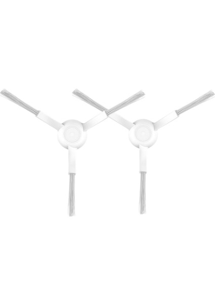 Xiaomi S10 ( B106GL ) Robot Süpürge Uyumlu 2'li Beyaz Yan Fırça - Yedek Parça Seti