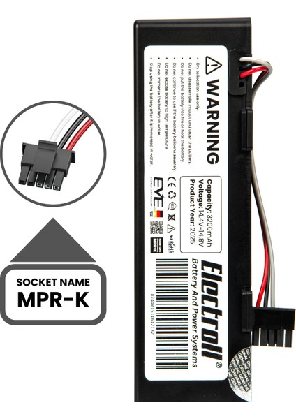 Xiaomi Mi Vacuum Mop Pro Stytj02ym Batarya (ORJİNAL KAPASİTE) 3.200mah Pil Robot Batarya Değişimi